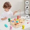 Fishing Game for Kids 3-5,Wooden Montessori Preschool Education Learning Hand-Eye Cognition & Fine Motor Skill Color Sorting Magnetic Fishing Toys Easter Basket Stuffers Gifts for Boys Girls view 3