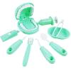 Dental Early Education Brushing Toys, YOUYA DENTAL 9Pcs/Set Children Role Play Toys Crocodile Early Education Cartoon Tooth Brushing Model Preschool Education Toy Dentist Game for Kids Classroom GREEN view 1