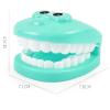 Dental Early Education Brushing Toys, YOUYA DENTAL 9Pcs/Set Children Role Play Toys Crocodile Early Education Cartoon Tooth Brushing Model Preschool Education Toy Dentist Game for Kids Classroom GREEN view 4