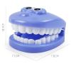YOUYA DENTAL Dental Early Education Brushing Toys, 9Pcs/Set Children Role Play Toy Crocodile Early Education Cartoon Tooth Brushing Model Preschool Education Toy Dentist Game for Kids Classroom Blue view 3