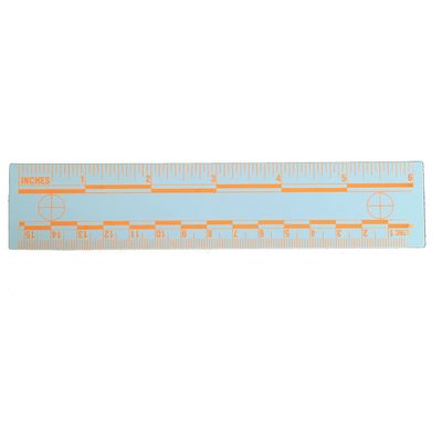 Evidence PVC Scales 6"/15CM, Evidential Photography Rulers, Crime Scene Forensic Supply, White/Black/Fluorescent Orange, 10pcs/Pack (Orange Fluorescent 15cm/6")