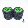 KingVal Replacement 4PCS/Set Widened Car Wheel Tyre RC Parts Compatible with Wltoys 12428/124018/124019/12428-A/12428-B/12428-C/12427/104001 RC Car (Green) view 2