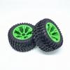 KingVal Replacement 4PCS/Set Widened Car Wheel Tyre RC Parts Compatible with Wltoys 12428/124018/124019/12428-A/12428-B/12428-C/12427/104001 RC Car (Green) view 3
