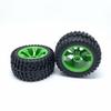 KingVal Replacement 4PCS/Set Widened Car Wheel Tyre RC Parts Compatible with Wltoys 12428/124018/124019/12428-A/12428-B/12428-C/12427/104001 RC Car (Green) view 4