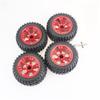KingVal Replacement 4PCS/Set Widened Car Wheel Tyre RC Parts Compatible with Wltoys 12428/124018/124019/12428-A/12428-B/12428-C/12427/104001 RC Car (Red) view 1