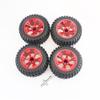 KingVal Replacement 4PCS/Set Widened Car Wheel Tyre RC Parts Compatible with Wltoys 12428/124018/124019/12428-A/12428-B/12428-C/12427/104001 RC Car (Red) view 2