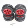 KingVal Replacement 4PCS/Set Widened Car Wheel Tyre RC Parts Compatible with Wltoys 12428/124018/124019/12428-A/12428-B/12428-C/12427/104001 RC Car (Red) view 3