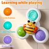3PCS Suction Cup Spinners: Fidget Toys for 1 Year Old Boy Girl, Sensory Bath Toys for Toddlers 1-3, Stocking Stuffers & Birthday Gift for Babies 10+ Months view 4