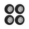 4pcs RC Car Tires,RC Metal Wheel Rim Rubber Tire Upgrade Accessories for AXIAL SCX24 1/24 RC Car(Silver) view 1