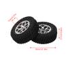 4pcs RC Car Tires,RC Metal Wheel Rim Rubber Tire Upgrade Accessories for AXIAL SCX24 1/24 RC Car(Silver) view 2