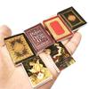 EatingBiting 6Pcs Set mini House Miniature Furniture Bookshelf Story Books Landscape Decoration Accessories Miniature Scene Model Novel Books for Bedroom Book Room Play view 1