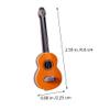 Toyvian 2Pcs Miniature Guitar Dollhouse Mini Musical Instrument Wood Bass Guitar Model Ornament for Fairy Garden Accessories Kids Play Toys Birthday Gifts Random Color view 2