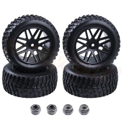 Replacement Part For 4pcs Rubber 2.2" RC Rally Tires & Wheel Rims 12mm Hub Hex For 1/10 Redcat Exceed Off Road Tyre - (Color: Type 1415)