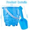 Chivao 6 Pack 7 Inch Beach Sand Buckets and Shovels Sets Castle Model Sand Buckets and Shovels Set Beach Pails Toys Use for Mould at The Sandbox Summer Pool Party Favors view 2
