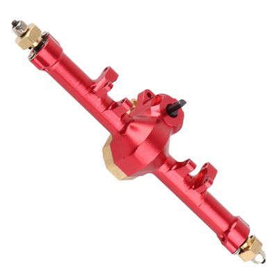 RC Car Rear Axle Assembly, Complete Aluminum 96mm, 1/24 Scale RC Parts, for Hobbyists Beginners Off-Road Racing Trail Adventures(Red)