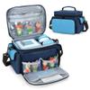 LoDrid Carrying Case Compatible with Tonie Box 2/1, Portable Bag with Shoulder Strap for Audio Player Starter Set, Headphones Charging Station Storage, Navy Blue (Bag Only),(Patent Design) view 1