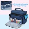 LoDrid Carrying Case Compatible with Tonie Box 2/1, Portable Bag with Shoulder Strap for Audio Player Starter Set, Headphones Charging Station Storage, Navy Blue (Bag Only),(Patent Design) view 3