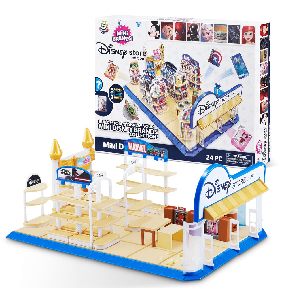 5 Surprise Disney Toy Store Playset by Zuru - Includes 5 Exclusive Mini's, Store and Display Collectibles for Kids, Teens, and Adults