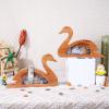 ROSI Personalized Wooden Piggy Bank Custom Swan Coin Bank Engraved Money Box Wooden Cash Bank Gift for Kids Adult Couple, Valentine's Day Christmas Birthday Home Decoration (Two Swan) view 3