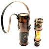 Vimal Nautical Size 17 inches Approx. Black Antique Telescope/Spyglass Replica in Lather Box Dollond London's Premium Quality Hand held Spy Glass view 1
