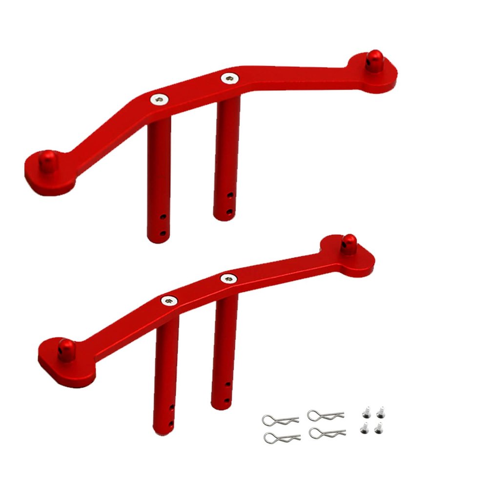 ARRCat for 1/10 Senton 44 3S/Senton 44 550 Aluminum Front & Rear Body Mounts Set, RC Upgrades Part Hops Up for 1/10 Senton 4X4 3S,Senton 4X4 550, Replaces AR320407,Red