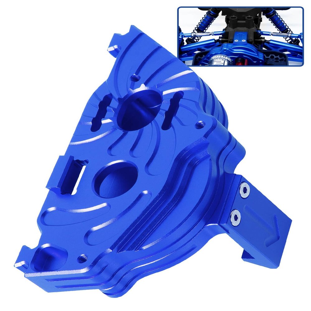 ARRCat Upgrades for 1/10 Senton/Granite/Vorteks 3s Blx&Mega 550, 1/8 Typhon 3s /Infraction 3s Blx Mega,Aluminum Motor Mount Gear Cover Hops Up Upgrades Part,Replace ARA311029,Blue