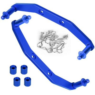 ARRCat for 1/10 Slash 4X4 VXL/Stampede 4X4 VXL,Aluminum Body Mount Post Set,Front & Rear Body Post Extensions,RC Upgrades Parts Hops Up for Slash/Stampede 4X4 VXL,Replace #6815R,Navy Blue