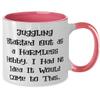 Beautiful Juggling Gifts, Juggling Started Out as a Harmless Hobby. I Had No Idea It Would Come, Holiday Two Tone 11oz Mug For Juggling view 2