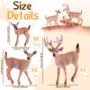 12 Pieces Deer Figurines Toy Realistic Deer Family Figurines Forest Animals Figures Miniature Woodland Creatures Miniature Cake Toppers for Christmas Birthday Party Bridal Shower view 2