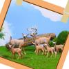 12 Pieces Deer Figurines Toy Realistic Deer Family Figurines Forest Animals Figures Miniature Woodland Creatures Miniature Cake Toppers for Christmas Birthday Party Bridal Shower view 3