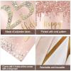 25th Birthday Door Banner Decorations for Women, Pink Rose Gold 25 Birthday Backdrop Sign & Happy Birthday Porch Party Supplies, Large 25 Year Old Birthday Decor view 4