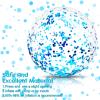 Civaner 6 Pcs Inflatable Glitter Beach Balls 24 Inch Large Sparkly Confetti Pool Balls for Holiday Party Decorations Clear Floatable Blow up for Wedding Birthday Summer Party Favor(Blue,Sequins) view 4