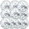 Civaner 10 Pcs Inflatable Glitter Beach Balls 16 Inch Large Sparkly Confetti Pool Balls Clear Blow up Balloon Toys for Wedding Baby Shower Birthday 2026 New Year Party Decoration(Silver,Glitter) view 1