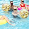 Civaner 10 Pcs Inflatable Glitter Beach Balls 16 Inch Large Sparkly Confetti Pool Balls Clear Blow up Balloon Toys for Wedding Baby Shower Birthday 2026 New Year Party Decoration(Gold,Glitter) view 2