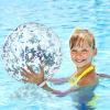 Civaner 10 Pcs Inflatable Glitter Beach Balls 16 Inch Large Sparkly Confetti Pool Balls Clear Blow up Balloon Toys for Wedding Baby Shower Birthday 2026 New Year Party Decoration(Gold, Silver,Glitter) view 2