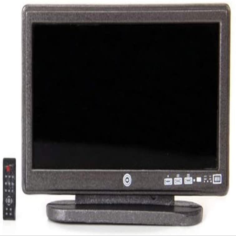 1/12 Dollhouse Miniature Tv Television with Remote Dollhouse Furniture Accessory Useful and Practical