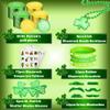 168Pcs St. Patrick's Day Party Favor Set, Include Green Beads Shamrock Necklace, Shamrock Shutter Shades Glasses, Tattoos, Mustache, Bracelets, Coins for St Patrick's Day Party Accessories Decor view 2