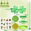 168Pcs St. Patrick's Day Party Favor Set, Include Green Beads Shamrock Necklace, Shamrock Shutter Shades Glasses, Tattoos, Mustache, Bracelets, Coins for St Patrick's Day Party Accessories Decor view 3