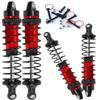 4PCS Front Rear Full Alloy Shocks RC Upgrades Parts for 1/10 Senton Granite Big Rock Vorteks 3s Blx 4X4 Mega 550,for 1/10 Kraton Outcast 4s,Red,Replace #AR330550 AR330551 view 1