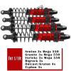 4PCS Front Rear Full Alloy Shocks RC Upgrades Parts for 1/10 Senton Granite Big Rock Vorteks 3s Blx 4X4 Mega 550,for 1/10 Kraton Outcast 4s,Red,Replace #AR330550 AR330551 view 2