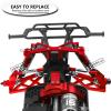 4PCS Front Rear Full Alloy Shocks RC Upgrades Parts for 1/10 Senton Granite Big Rock Vorteks 3s Blx 4X4 Mega 550,for 1/10 Kraton Outcast 4s,Red,Replace #AR330550 AR330551 view 3