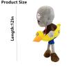 12" 1 PCS PVZ Plant and Zombies Plush Toys Stuffed Soft Doll Yellow Duck Zombie Great Gifts for Boys and Girls New view 2