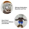 12" 1 PCS PVZ Plant and Zombies Plush Brown Coat Toys Stuffed Soft Doll Roadblock Conehead Zombie New view 3
