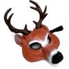 MASQ Raindeer Mask Animal Horned Mask Animal Head Mask Deluxe Novelty Christmas Costume Party view 1