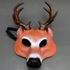 MASQ Raindeer Mask Animal Horned Mask Animal Head Mask Deluxe Novelty Christmas Costume Party view 2