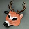 MASQ Raindeer Mask Animal Horned Mask Animal Head Mask Deluxe Novelty Christmas Costume Party view 3