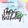 Qerleny black glitter snake cake topper snake theme happy birthday cake decoration animal theme birthday supplies decoration view 2