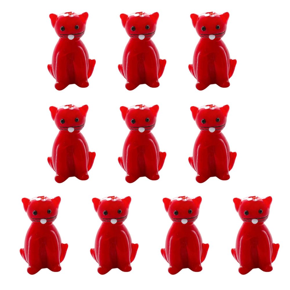 SONGBIRDTH Glass Figurines Micro Landscape Animal Miniatures Widely Applied Sturdy Excellent Colorful 10Pcs/Set 8