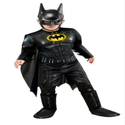 DC The Flash Movie: Batman Deluxe Costume for Kids by Rubies, Boy's Medium