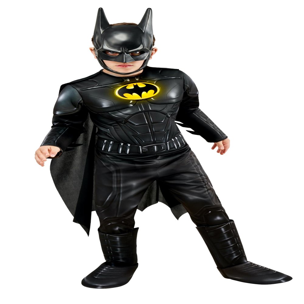 DC The Flash Movie: Batman Deluxe Costume for Kids by Rubies, Boy's Medium